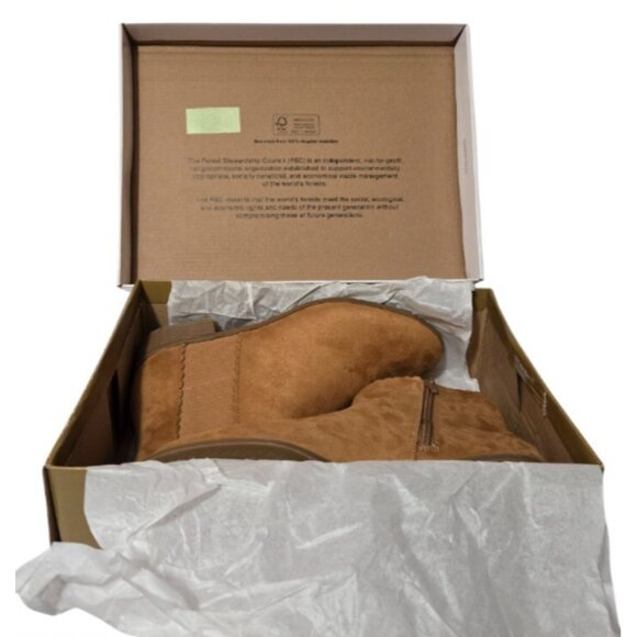 Charter Club Women Daxi Microsuede Camel Micro Ankle Boots (Size: 9 Medium) NiB - Picture 15 of 16